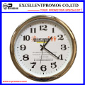 Custom Logo Impression ronde en plastique Silver Frame Wall Clock (Item23)